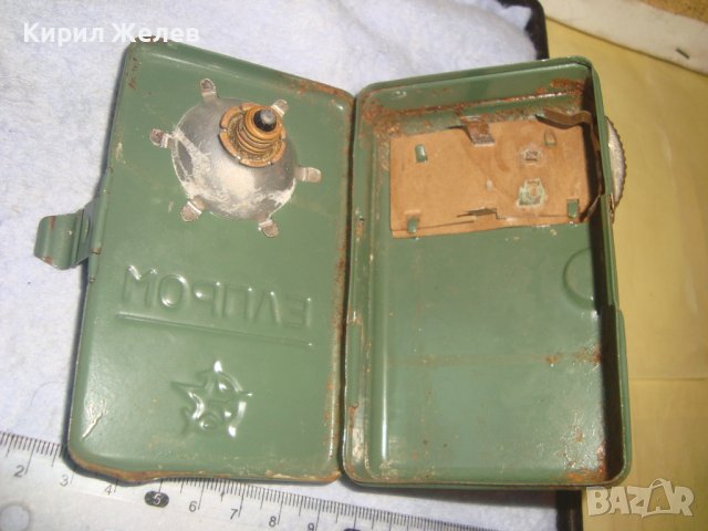 ЕЛПРОМ - СТАРО СИГНАЛНО МЕТАЛНО РЯДКО РЕТРО БГ - ФЕНЕРЧЕ ВОЕННО 21134, снимка 3 - Антикварни и старинни предмети - 38276931