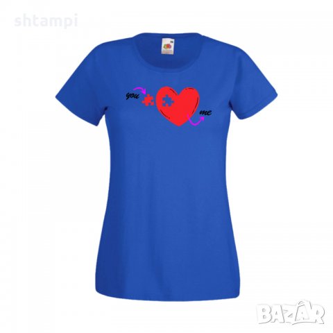 Дамска тениска Свети Валентин You Are The Missing Piece, снимка 2 - Тениски - 35649465