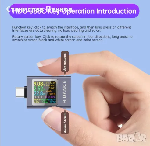 HDC-085C DC 4.5-50V 0-12A PD3.1, снимка 9 - Друга електроника - 48222096