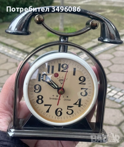 Стар и рядък механичен будилник Шанхайски диамант