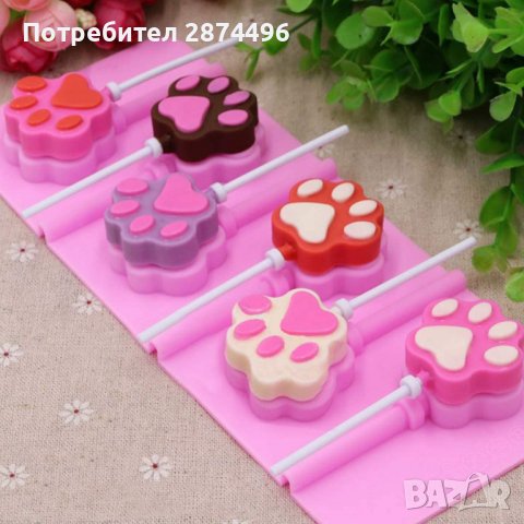 3810 Форма за близалки с лапички