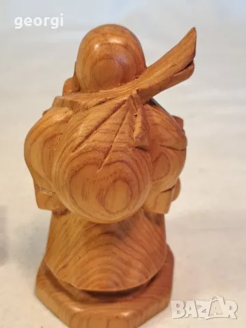 дървена фигурка Щастливия буда  23/1, снимка 3 - Антикварни и старинни предмети - 49302800