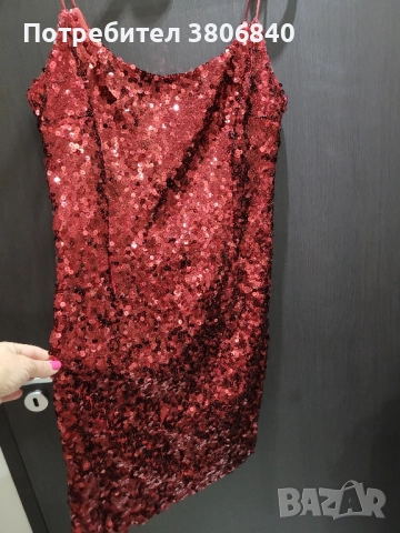 Нова рокля за празниците с пайети, снимка 3 - Рокли - 52540339