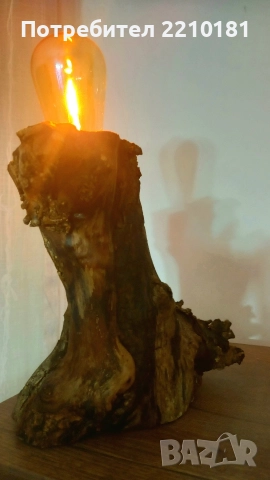 Настолна лампа дърво, снимка 7 - Настолни лампи - 52847367