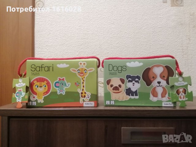 Детски пъзели с три картинки на животни 3 в 1., снимка 8 - Игри и пъзели - 42995566