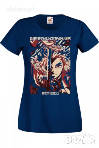 Дамска тениска Demon Slayer Kyojuro Rengoku 01,Анимация,игра,Празник,Повод., снимка 2 - Тениски - 38058056