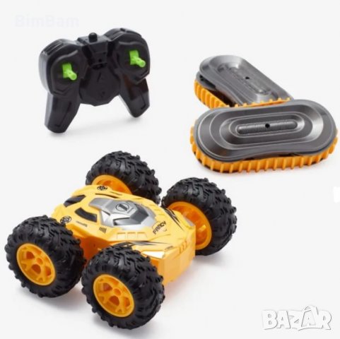 Каскадьорска двустранна кола с дистанционно управление / STUNT CARS /-360-градусово завъртане, снимка 2 - Коли, камиони, мотори, писти - 39685178
