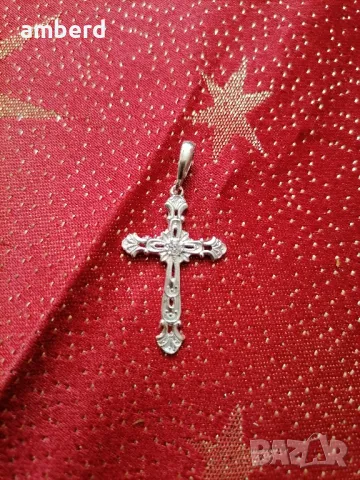 Сребърен ажурен кръст - модел PLP023, снимка 2 - Колиета, медальони, синджири - 48659567