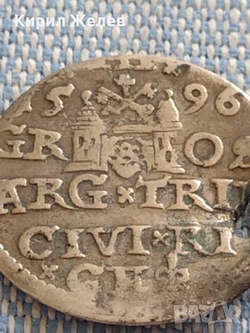 Сребърна монета 3 Гроша 1596г. Сигизмунд трети Рига 13697, снимка 7 - Нумизматика и бонистика - 42930117