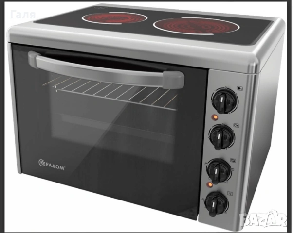 Мини печка с керамичен плот ЕЛДОМ 201VF new