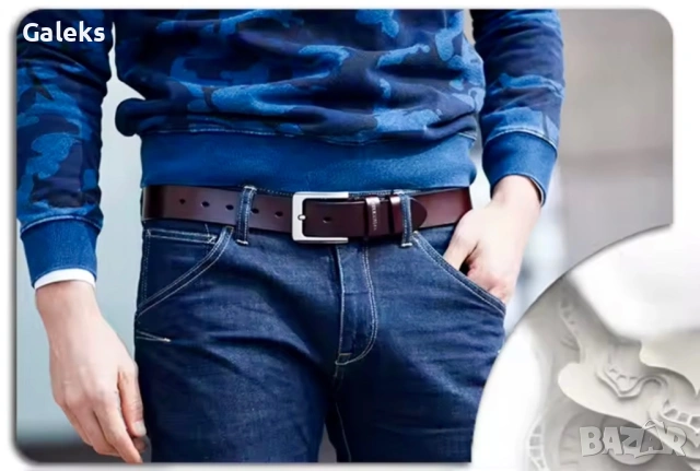 Мъжки, Премиум Спортен Кожен Колан COWATHER*/ Естествена телешка кожа!, снимка 2 - Колани - 49757236