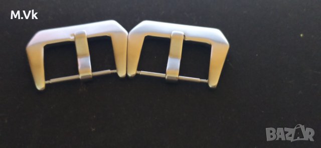   22мм  матов/ бръшнат стоманен бъкъл  в стил Панерай за  каишка за часовник , снимка 3 - Каишки за часовници - 38178470