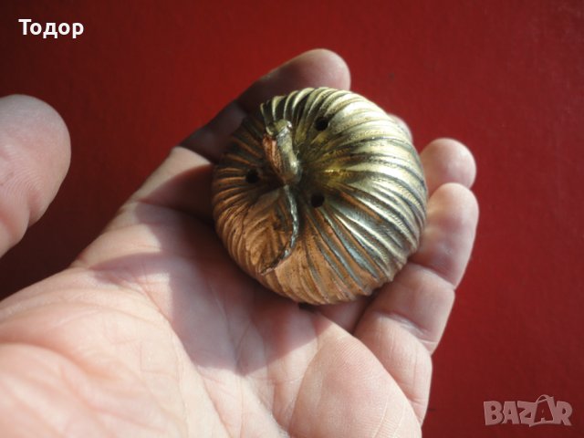 Уникална бронзова солница пиперница ябълка , снимка 6 - Други - 43524936