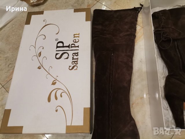 Намалям на 55 лв! Естествена кожа МНОГО ДЪЛГИ чизми Sara Pen N40, снимка 7 - Дамски ботуши - 37839158