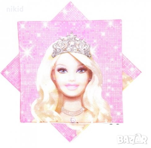 Барби Barbie с корона 10 парти салфетки рожден ден
