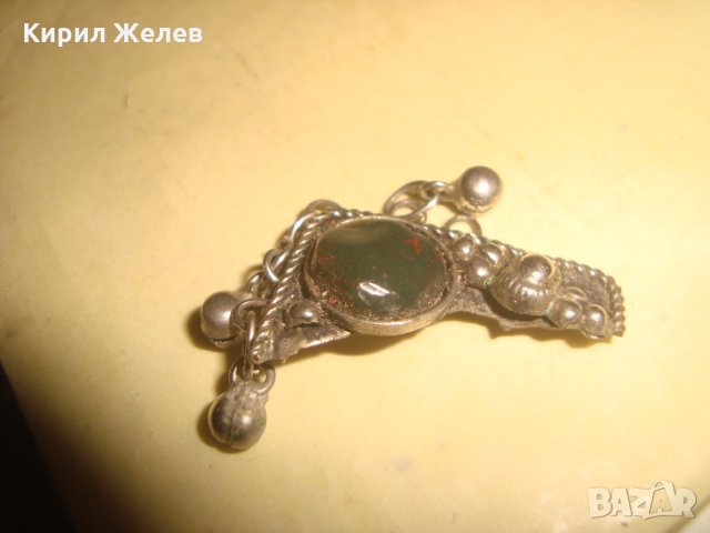 СТАРО ОСМАНСКО САЧАНЕНО ЕТНО УКРАШЕНИЕ с НЕФРИТ 14337, снимка 3 - Антикварни и старинни предмети - 35605649