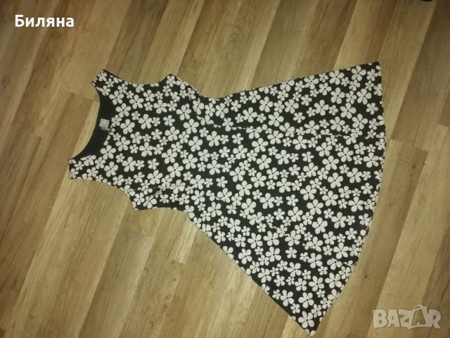 Тъмно синя рокля с цветя H&M