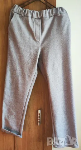 👗 Бежов панталон + черна блуза с паднало рамо – дамски комплект;2XL–4XL, снимка 2 - Панталони - 49457592