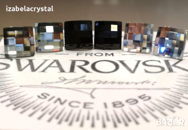 Обеци Сваровски ''chessboard'' Swarovski elements 10мм.12мм.