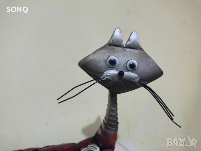 Страхотна Метална Пластика-Котка, снимка 2 - Колекции - 52510765