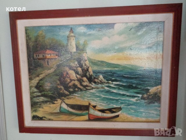 Продавам картина масло / платно  - Морски пейзаж, снимка 2 - Картини - 39952476