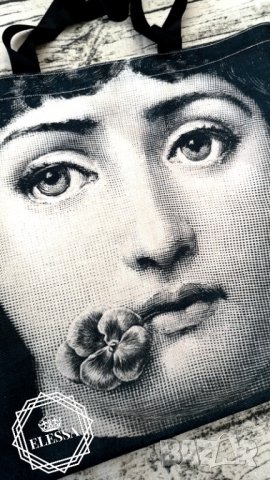 Дизайнерска Арт Чанта / Торба Принт Илюстрация Face Fornasetti (Lina Cavalieri MUSE), снимка 3 - Чанти - 32519252