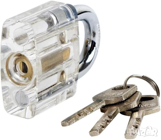 Тренировъчен прозрачен катинар с дискова ключалка за обучение