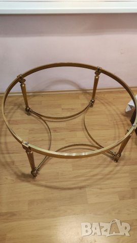 Холна маса, месинг и стъкло, Германия. , снимка 2 - Маси - 39013095