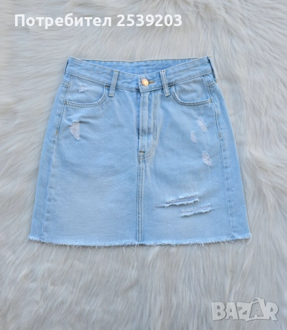 Дънкова пола H&M размер XS-S, снимка 7 - Поли - 51492820