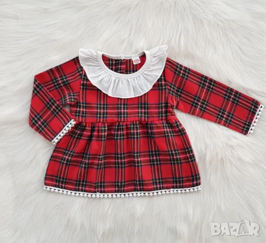 Детска карирана рокля 18-24 месеца
