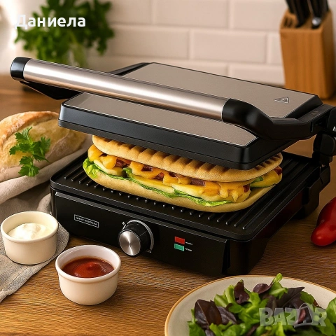 Тостер-грил 2 в 1 Royalty Line RL-PG7937 , снимка 2 - Тостери - 53016235