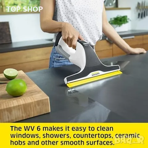 Нова Kärcher WV 6 Професионална Прахосмукачка за Прозорци, 100 мин Батерия, снимка 6 - Тримери - 49970902
