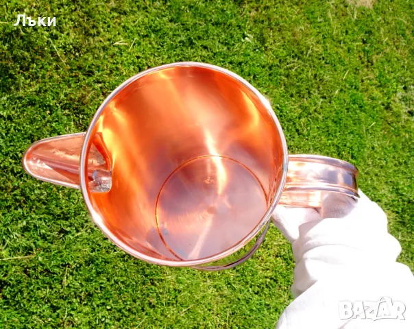 Медна кана за вино 5 литра,чиста червена мед. , снимка 3 - Антикварни и старинни предмети - 50143662