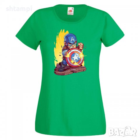 Дамска тениска Marvel Captain America 2 Игра,Изненада,Подарък,Геймър,, снимка 7 - Тениски - 36740956