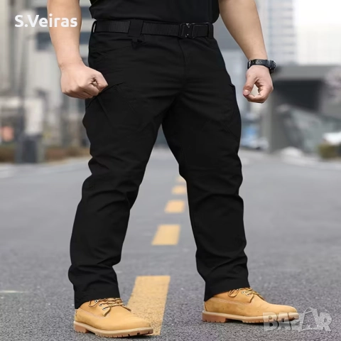 Мъжки работен панталон за всякакви терени - устойчив на разкъсване, ветроустойчив, регулируема талия, снимка 8 - Панталони - 52857944