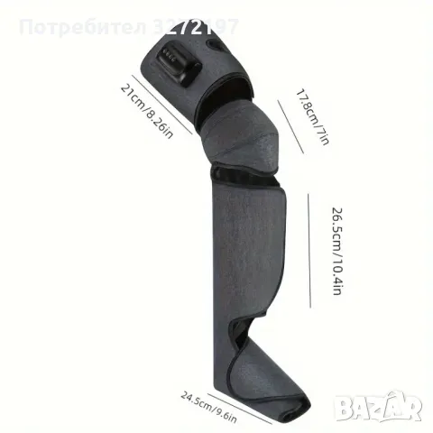 3-в-1 Регулируем масажор за крака с опора за коляното, презареждаща се компресия,USB зареждане, снимка 6 - Масажори - 48097534