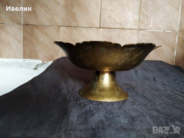 месингов купа,фруктиера, снимка 4 - Антикварни и старинни предмети - 28858902