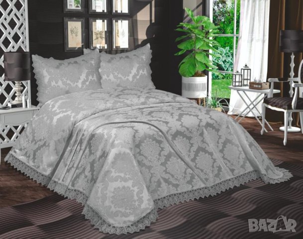 Луксозни покривки за легло с долен чаршаф и 4 калъфки, снимка 7 - Спално бельо - 42961157