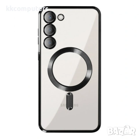 Силиконов кейс bSmart Chrome Magsafe с протектори за камерите, За Samsung Galaxy S26, Черен и Протек