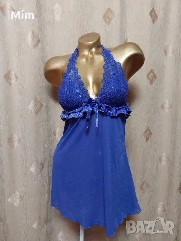 S/M Синя нощница с твърда чашка , снимка 5 - Нощници - 49759069