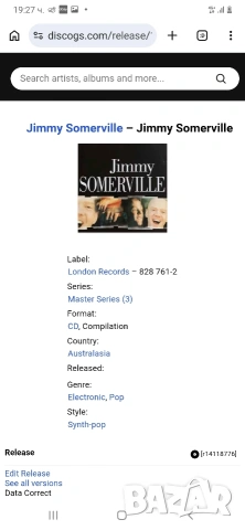 Jimmy SOMERVILLE , снимка 4 - CD дискове - 53609992