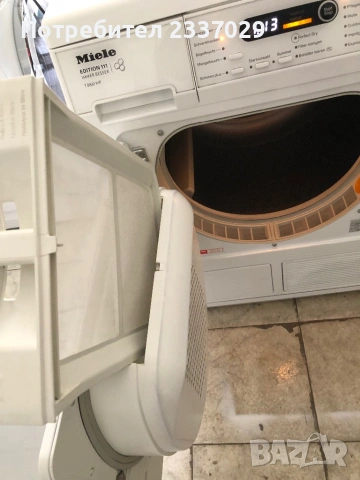 Сушилня:МиелеТ8861-едиш:111-8кг,термопомпа-1год гаранция,клас:А+++\много здрав модел,почистена,, снимка 3 - Сушилни - 53042481