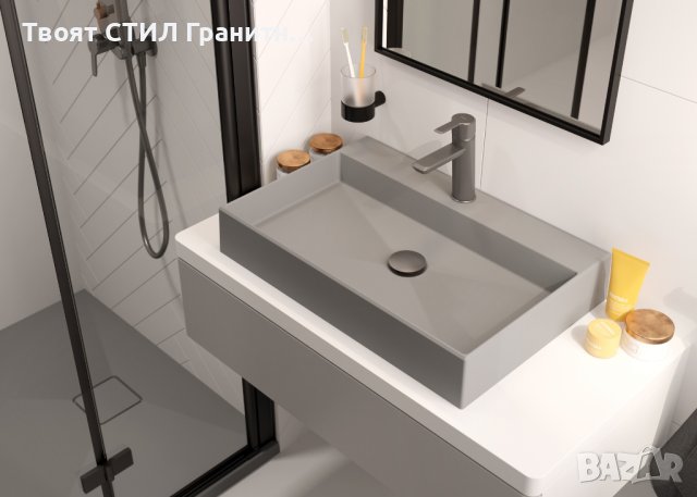 Титаниев стоящ смесител за мивка за Баня модел BQA_D20M Arnika Titanium S, снимка 4 - Смесители - 43556720