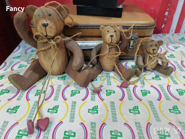 Ръчно изработени дървени мечета, снимка 6 - Антикварни и старинни предмети - 52481462