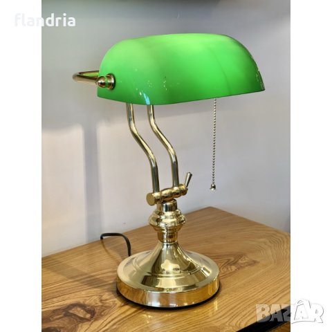 Настолна лампа "Банкер" (зелена), снимка 2 - Настолни лампи - 44114116