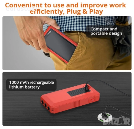 Интелигентен цифров мултицет Proster с автоматично избиране на обхват, 6000 броя True RMS, 5.0-инчов, снимка 6 - Други инструменти - 52485156