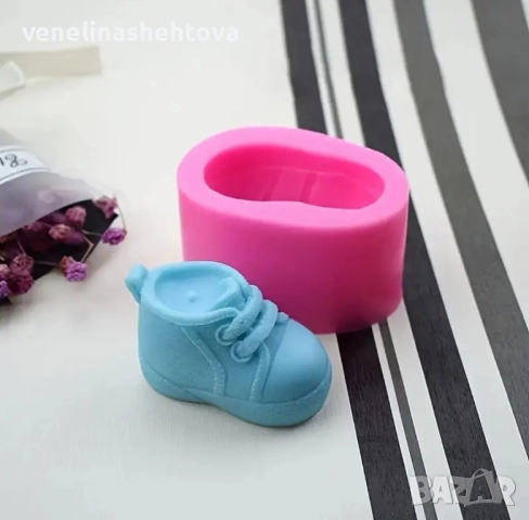 3D обувка Силиконов молд форма за свещи гипс сапун смола фондан за декорация на торта , снимка 2 - Форми - 51774860