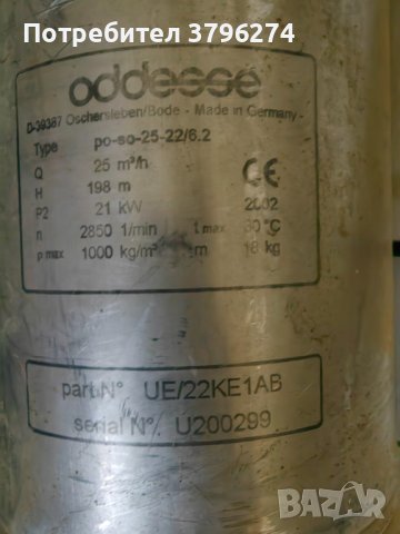 Потопяеми сондажни помпи дълбок сондаж, снимка 1