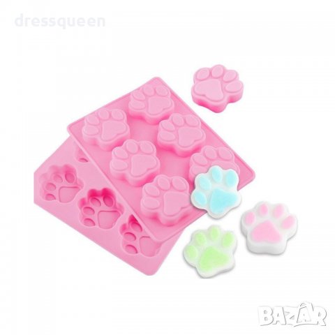 3782 Силиконов молд с 6 лапички-големи, снимка 13 - Форми - 38921980