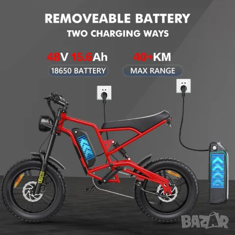 Електрически велосипед/колело HIDOES B6 1200W 15.6AH, снимка 2 - Велосипеди - 48324597